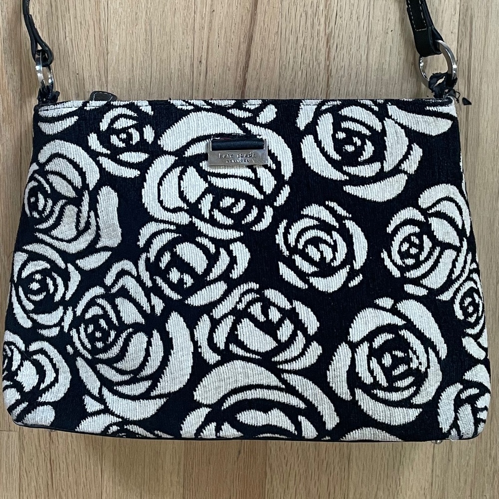 Kate Spade Black & White Floral Purse